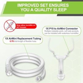 Replacement Frame Hose Set Compatible with P10 Nasal Cushion to Airmini, CPAP Connector Tubing for Airmini Included, MEDICOLOR Supplies