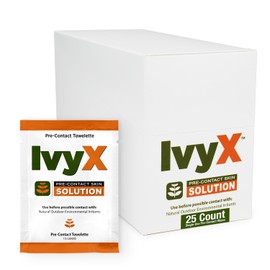 CoreTex Ivy X Pre-Contact Poison Ivy Wipes - Pack of 25 Single-Use Barrier Wipes to Help Prevent Itchy Rashes - Also Works on Poison Oak & Sumac Oils - Quick Dry & Chalk-Free Formula