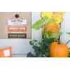 Country Fall Hanging Wooden Rope Sign Farm Fresh Apples Pumpkin