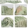 Apgooface 12 Pack Sage Green Cheesecloth Table Runner 10 ft,