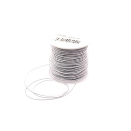 Rubber Cord, Stretch Band, Elastic Thread, 1.0 mm - for Threading Beads, Homemade Bracelets and Jewellery., White