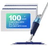 Disposable Mop Replacement Pad, Microfiber Cleaneing Pads for All 16-18''