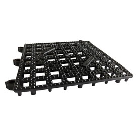 12 Pack Interlocking Countertop Anti-Slip Surface Rubber Kitchen Restaurants Coffee Shops Bar Glass Drying Mat 6 x 6 inch