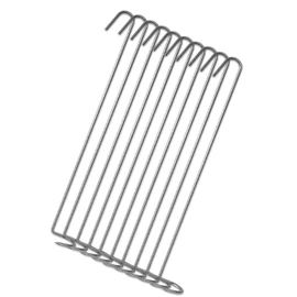 Trout Smoker Hooks 24 cm Straight Stainless Steel Pack of 10