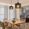 Woven Pendant Light Boho Chandelier, Rattan Pendant Lights Kitchen Island,