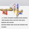 Hourleey 3/4 Inch IPS Isolator Tankless Water Heater Service Valve