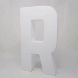 Free Standing - EPS Smooth Foam Letters for Weddings, Cakes, Arts & Crafts - 3 Sizes to Choose - 6", 12", or 24" High - (R, 24" High - Jumbo)