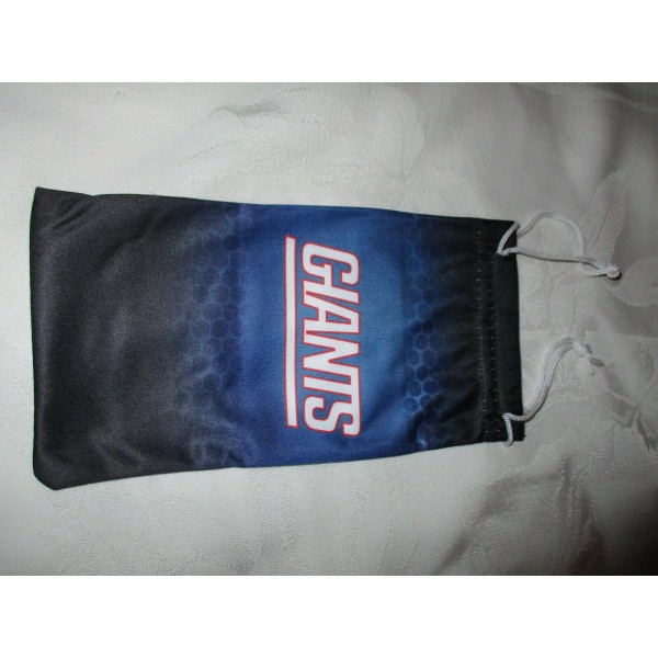 NEW YORK GIANTS Microfiber Drawstring Eyeglasses Bag/Cleaning Cloth #02 -