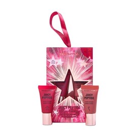 Revolution Juicy Peptide Mini Lip Balm Gift Set, Limited Edition Festive Flavours Candy Cane & Gingerbread, Infused with Peptides, Vegan & Cruelty-Free