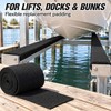6mm Thick Black Marine Carpet Roll, 16.4FT x 9IN Polyester