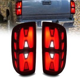 Shocklight LED Tail Lights Fit For 2015 2016 2017 2018 2019 2020 2021 2022 chevy colorado & GMC Canyon Base/WT/LT/Z71, A Pair Of Tail Lamps With Turn Signals, DRL, Brake Lights And Reverse Light