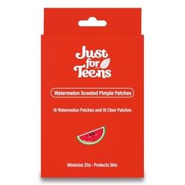 Just For Teens Watermelon Scented Pimple Patches, 36 Count, 18 Watermelon and 18 Clear Patches, Minimizes Zits