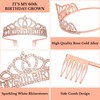 BAHABY 60th Birthday Decorations for Women - Sash & Crowns,