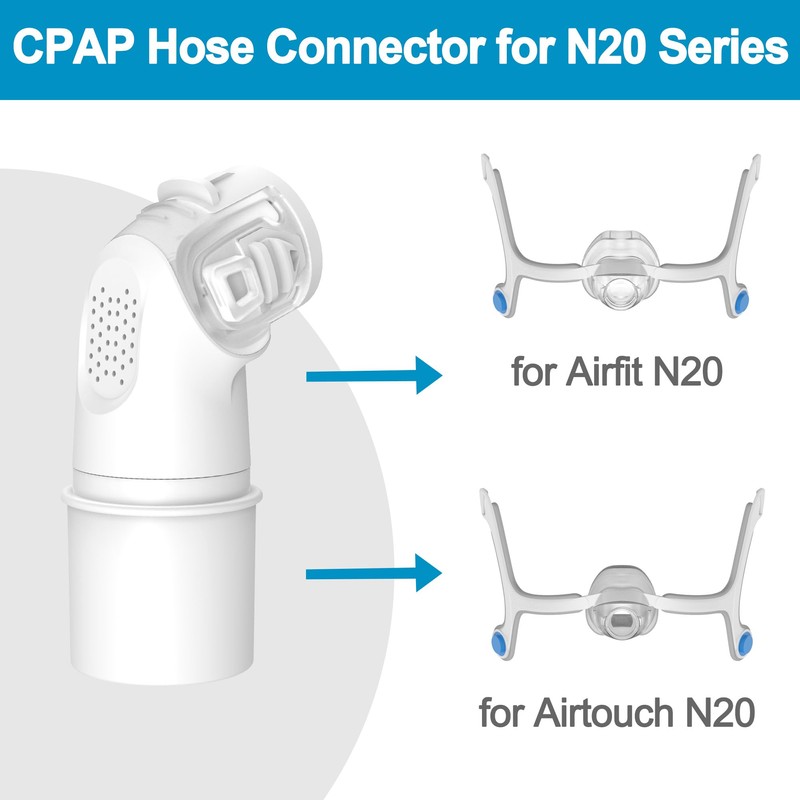 2PCS Replacement Elbow for Airfit N20 - Connect to 22mm