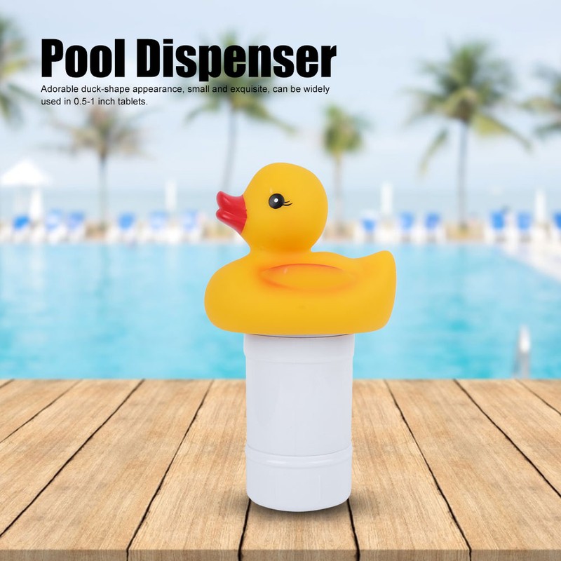 Swimming Pool Cute Duck shape Floating Chemical Chlorine Dispenser for