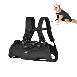 wakytu Dog Backpack Carrier for Medium Dogs Emergency Backpack, Old, Disabled, Joint Injuries, Arthritis, Rehabilitation Carrier Nail Trimming, Senior Dogs Up and Down Stairs, Cars(66-88LBS)