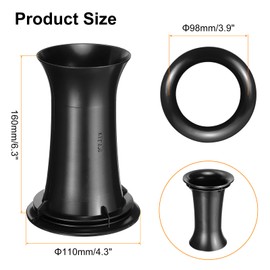 MECCANIXITY 6Pcs 98x160mm/3.9 x 6.3 Inch Speaker Port Tube Subwoofer Bass Box Tube Bass Woofer Box Speaker Box Bass Air Port for DJ/PA Speaker Cabinets