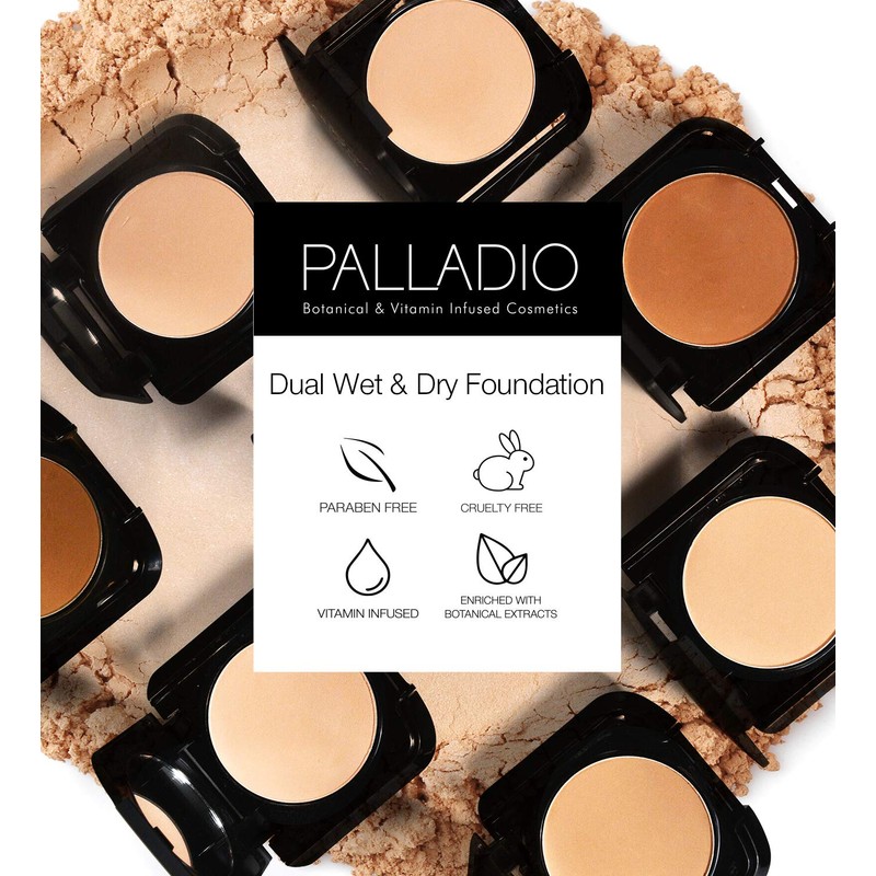 Palladio Herbal Dual Wet & Dry Foundation Toasted Almond 8