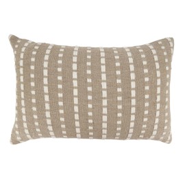 SARO LIFESTYLE Stitched Stripe Throw Pillow with Down Filling