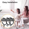 SKAGIT 46 PCS Drapery Rings with Eyelets for 0.8~1.0-inch Curtain