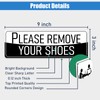 Please Remove Your Shoes Sign 9"x3" Black White - Self