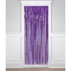 Unique 16858 Foil Fringe Door Curtain x 2 m-Deep Purple