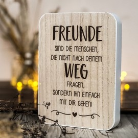 Spruchreif | Saying Board | Decorative Board with Saying | Wooden Stand with Saying | Decorative Stand with Lettering | Sign with Engraving | Gift Friends | Friendship Gifts | Gift Best Friend