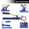 IBOSAD Hydraulic Copper Pipe Tube Fittings Crimping Tool with 1/2",3/4"