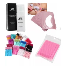 Wingstar Espuma Ws  Parche Microbrush Cepillo Extensiones De Pestañas