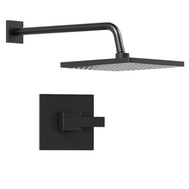 Replacement for Delta Faucet Shower Trim Kit 14 Series, Bathroom Shower Faucet Set with 10-Inch Matte Black Shower Head, 16-Inch Shower Arm Combo（Valve/Cartridge Not Included）