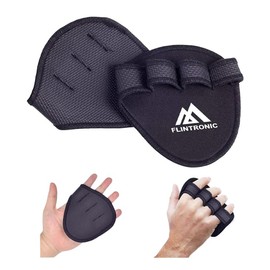 flintronic 2PCS Grip Pads, Fitness Grips Pads, 4 Finger Loop Non-Slip Neoprene, Alternative to Gym Gloves, Weightlifting Grip Gloves for Pull-Ups Gymnastics Rowing Women