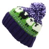 LOUDelephant Wool Knit Bobble Beanie Hat - Sheep - Green