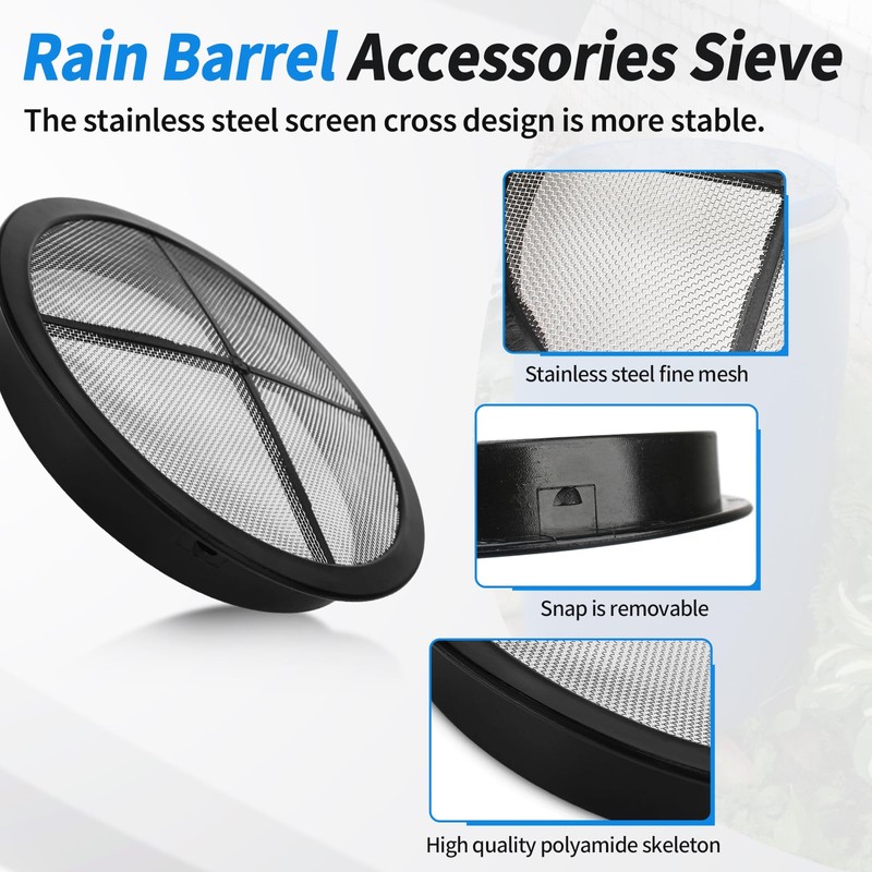 Rain Barrel Screen Filter Cover Lid for Rainwater Collection System