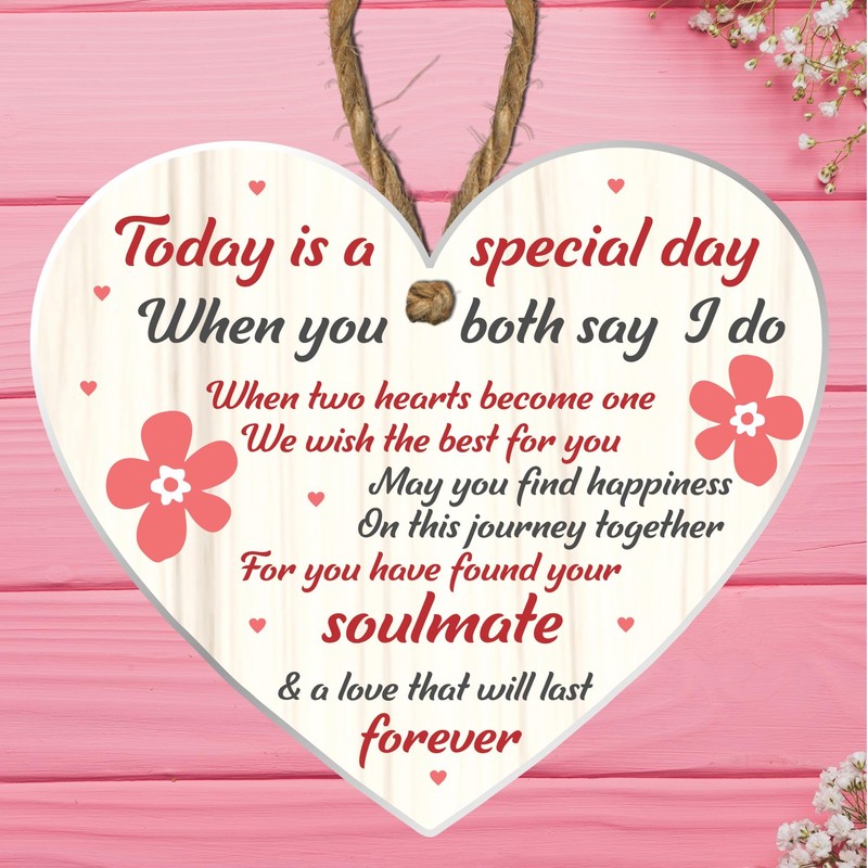 Mr and Mrs Wedding Gift Acrylic Heart Plaque - Bride