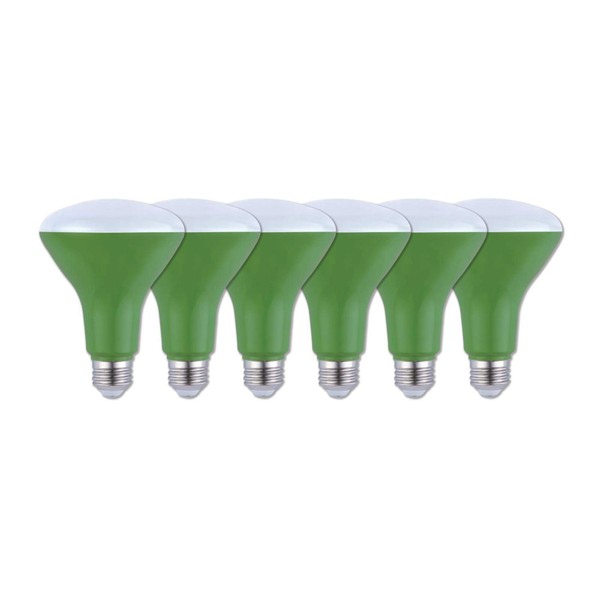 Westinghouse 5182020 9 (65-Watt Equivalent) BR30 Flood LED Light, Medium Base (6 Pack) Commercial Grow Bulbs, Green