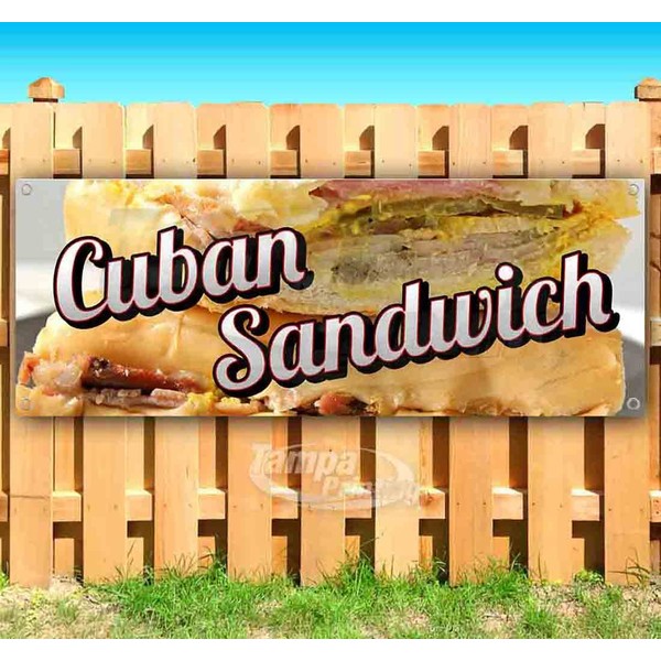 Cuban Sandwich Banner 13 oz | Non-Fabric | Heavy-Duty Vinyl