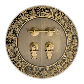 Hardware Philosophy Brass Blessings for Long Life Cabinet Face Plate Backplate Set 9.5"