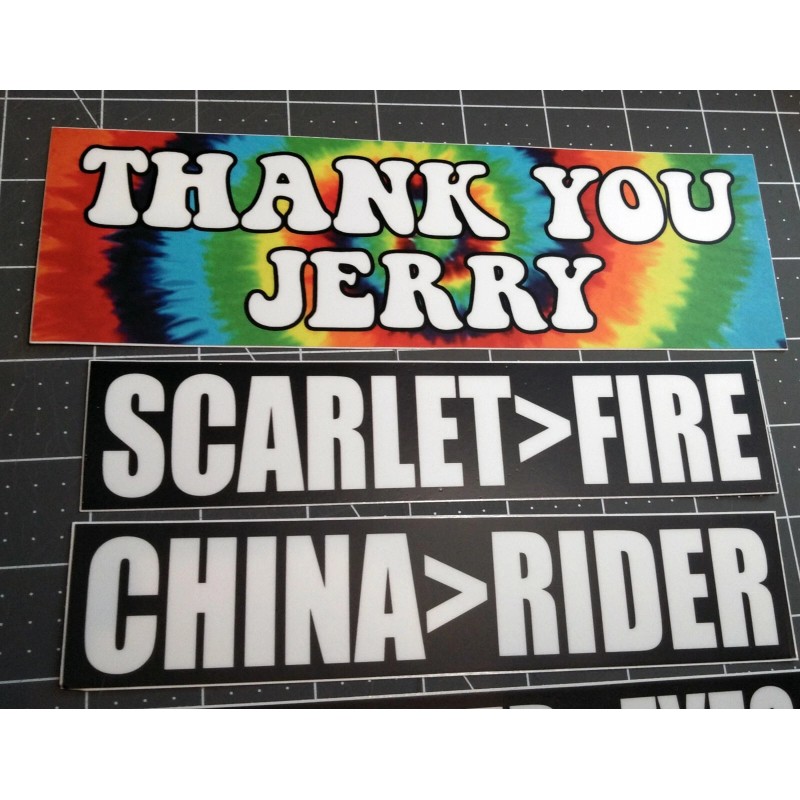 5-pack Grateful Dead Bumper Stickers V3 Jerry Garcia Dark Star