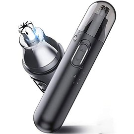 recortador de vello nasal, Recortador profesional de cejas y vello facial indoloro for hombres mujeres, funciona con pilas, cuchillas doble filo for una fácil limpieza