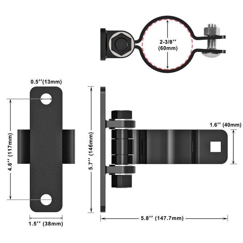 Insaga Gate Hinges Heavy Duty Carbon Steel Chain Link Fence