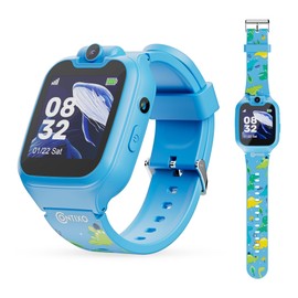 Contixo KW01 Smart Watches for Kids, Blue 1.54" HD Touch Screen Educational Smartwatch Toy with Games Camera Video Recorder Calculator Flashlight Music Player Gift for 3-12 Years Old Boys Girls