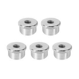 PATIKIL Lamp Finials Caps, Solid Tapped 1/4-27 Thread for Lamp Shade Holder Harp Top, Nickle Color Pack of 5