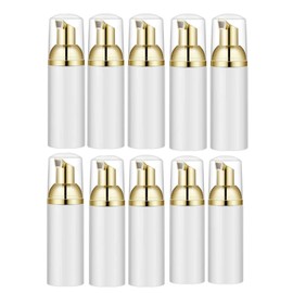 Dispensador de jabón espumante de viaje de plástico de 60 ml | Mini botellas vacías de jabón líquido espumante (10 unidades) dorado
