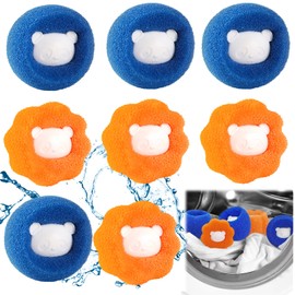 KAYEF 8 Pieces Washing Machine Hair Catcher Pet Hair Remover for Removing Pet Hair and Collecting Dog/Lint/Cat Hair in Washing Machine