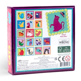 eeBoo: Cats Little Square Memory & Matching Game, Developmental and Educational Fun, 18 Pairs to Match, Builds Recognition and Memory Skills, for Ages 3 and up
