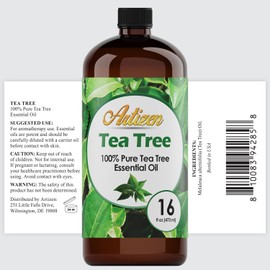 Artizen Pure Tea Tree Essential Oil Bulk, 16oz - Big Bottle of Tea Tree Oil for Sprays, Aromatherapy & More - Large Bottle of Tea Tree Oil - Tea Tree Essential Oil for Diffuser