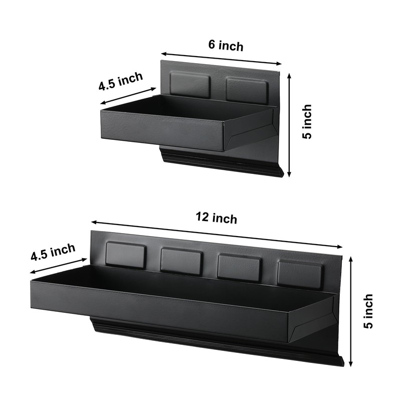 Mayouko Magnetic Toolbox Shelf, Tray and Holder, 4-Piece Magnetic Toolbox