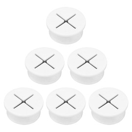 Jagowa 6PCS Cable Cord Grommet Flexible Cable Cover Rubber Grommet Wiring Coil Gasket for Plugs Wires Assortment Kit White 25mm