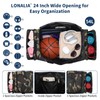 LONALIA 24 inch Gym Duffle Bag with Shoe Compartment -