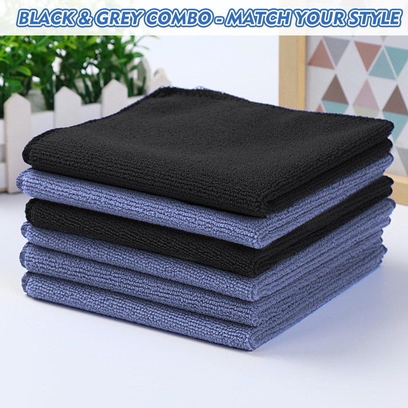 Golf Towel 2-Pack with Retractable Hook 12x12in (30x30cm) - Quick-Dry
